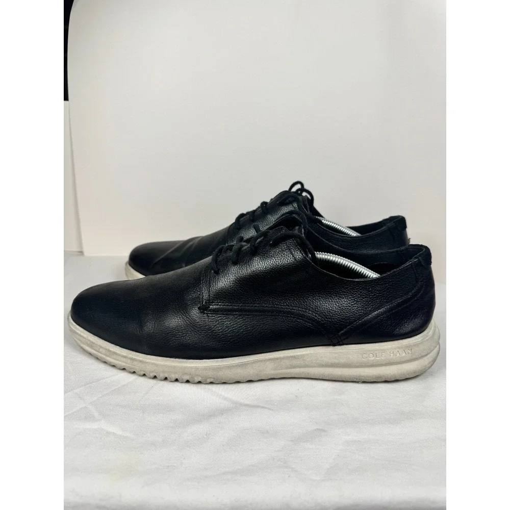Cole Haan Grand+ Plain Toe C36934 Men's Dress Shoes‎ 12M Black Leather Oxfords